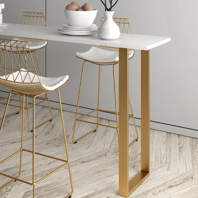 Faux Marble Table and Stool Set 1/2/3/4/5 Pieces Pub Dining Set