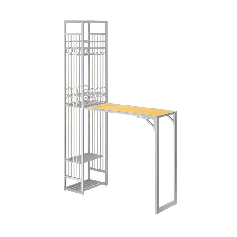 Modern Style Bar Table Set 1/2 Pieces Rectangle Bar Table with Upholstered Stool