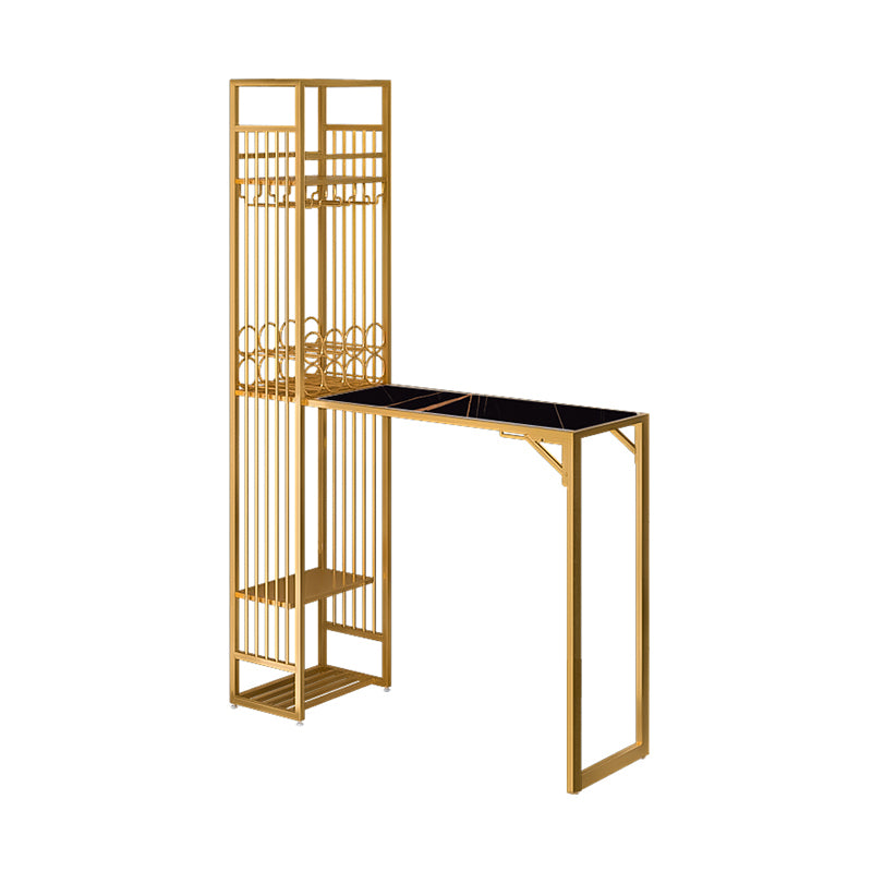 Modern Style Bar Table Set 1/2 Pieces Rectangle Bar Table with Upholstered Stool