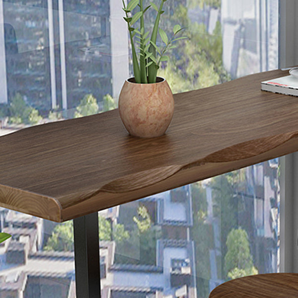 Modern Style Wood 1/2/3 Pieces Bar Table Set Rectangle Bar Table with Metal Legs