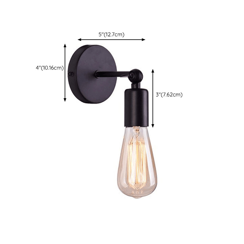 Industrial Black Wall Light Metal Lighting for Home Living Room