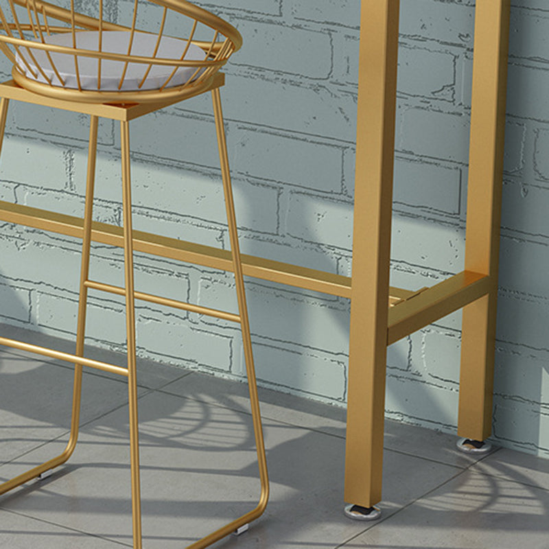 Pine Solid Wood Bar Height Table Glam Rectangle Indoor Bar Table