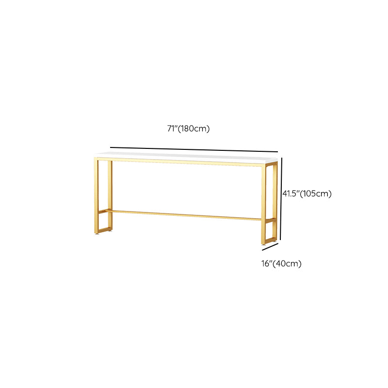 Pine Solid Wood Bar Height Table Glam Rectangle Indoor Bar Table