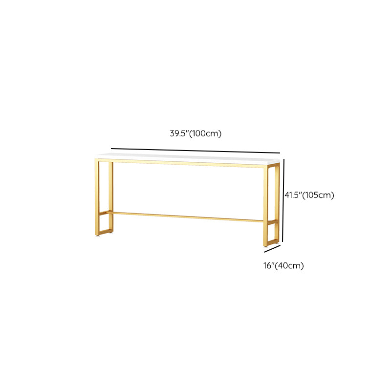 Pine Solid Wood Bar Height Table Glam Rectangle Indoor Bar Table
