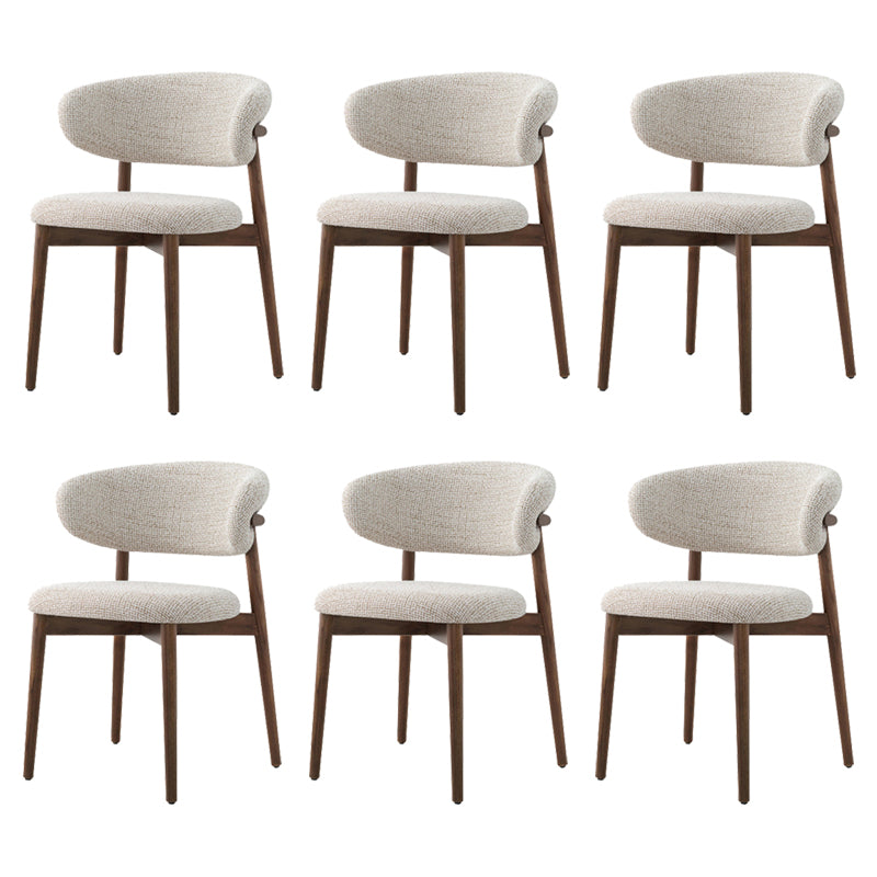 Upholstered Linen Fabric Dining Chair Contemporary Kitchen Dining Side Chair