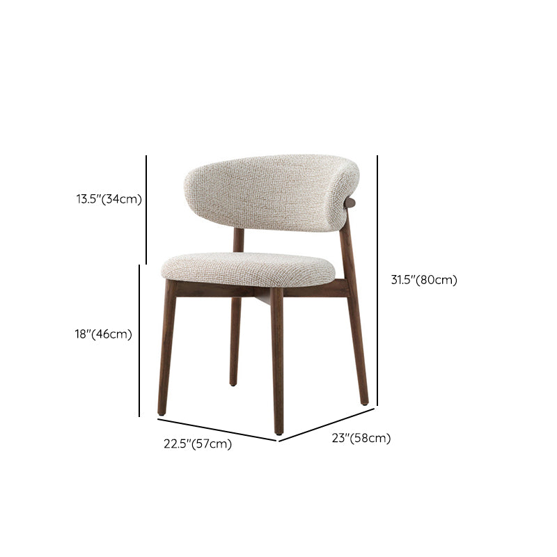 Upholstered Linen Fabric Dining Chair Contemporary Kitchen Dining Side Chair