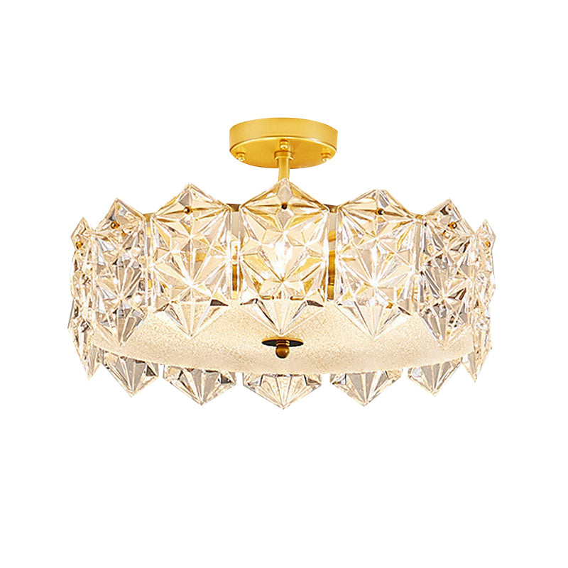 Nordic Ceiling Lamp Glass Shade Flush Mount Light Fixture for Bedroom