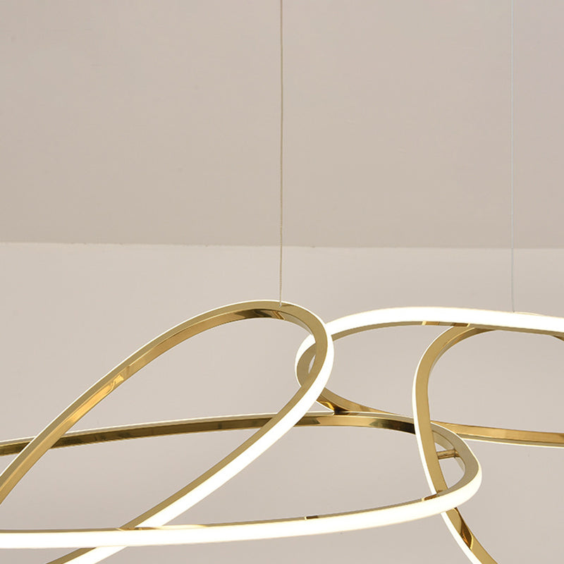Strip Shape Island Lamp LED Island Hanging Light with Silica Gel Shade for Dining Room