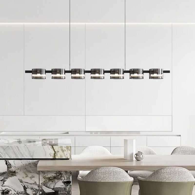 Nordic LED Island Lighting Fixture Simple Glass Hanging Light for Dining Room
