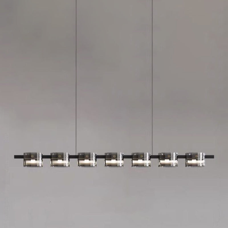 Nordic LED Island Lighting Fixture Simple Glass Hanging Light for Dining Room