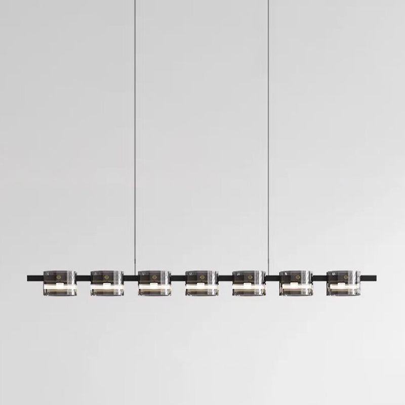 Nordic LED Island Lighting Fixture Simple Glass Hanging Light for Dining Room