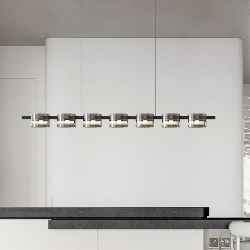 Nordic LED Island Lighting Fixture Simple Glass Hanging Light for Dining Room