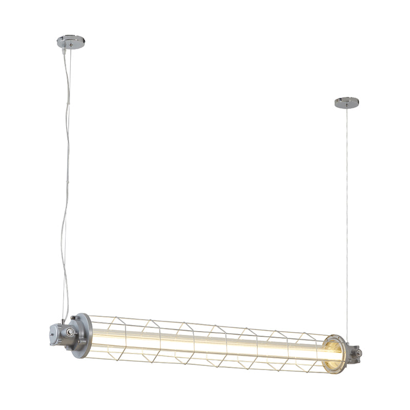 Industrial Style Aluminum Hanging Lamp Cylinder Shape Island Light Fixture for Living Room