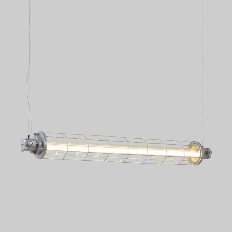 Industrial Style Aluminum Hanging Lamp Cylinder Shape Island Light Fixture for Living Room