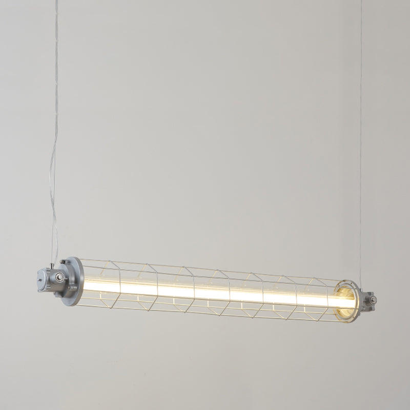 Industrial Style Aluminum Hanging Lamp Cylinder Shape Island Light Fixture for Living Room