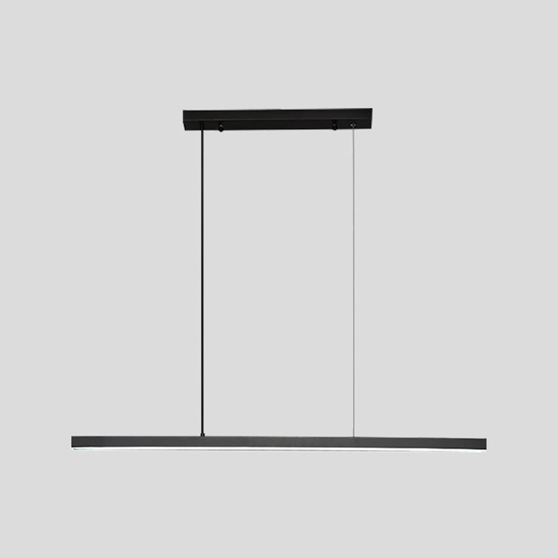 Nordic LED Island Lighting Fixture Simple Metallic Pendant Light for Dining Room