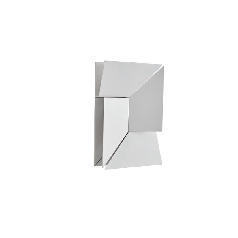 Modern Rectangle LED Wall Mount in Mate White Finish Geometric Wall Lighting