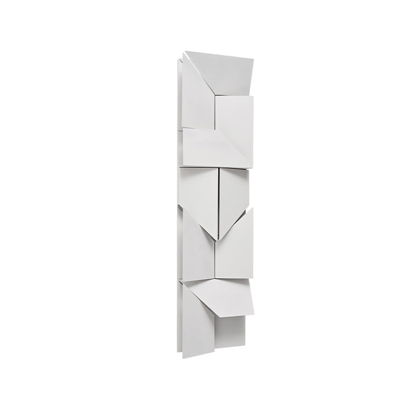 Modern Rectangle LED Wall Mount in Mate White Finish Geometric Wall Lighting