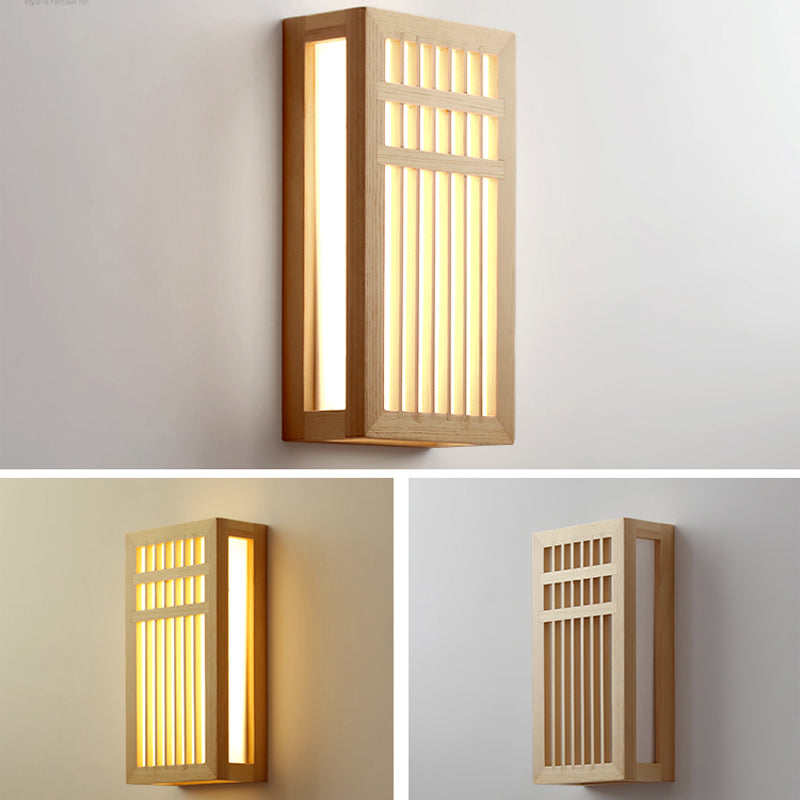 Modern Style Wall Light Fixture Simple Wooden Wall Light Sconce for Bedroom