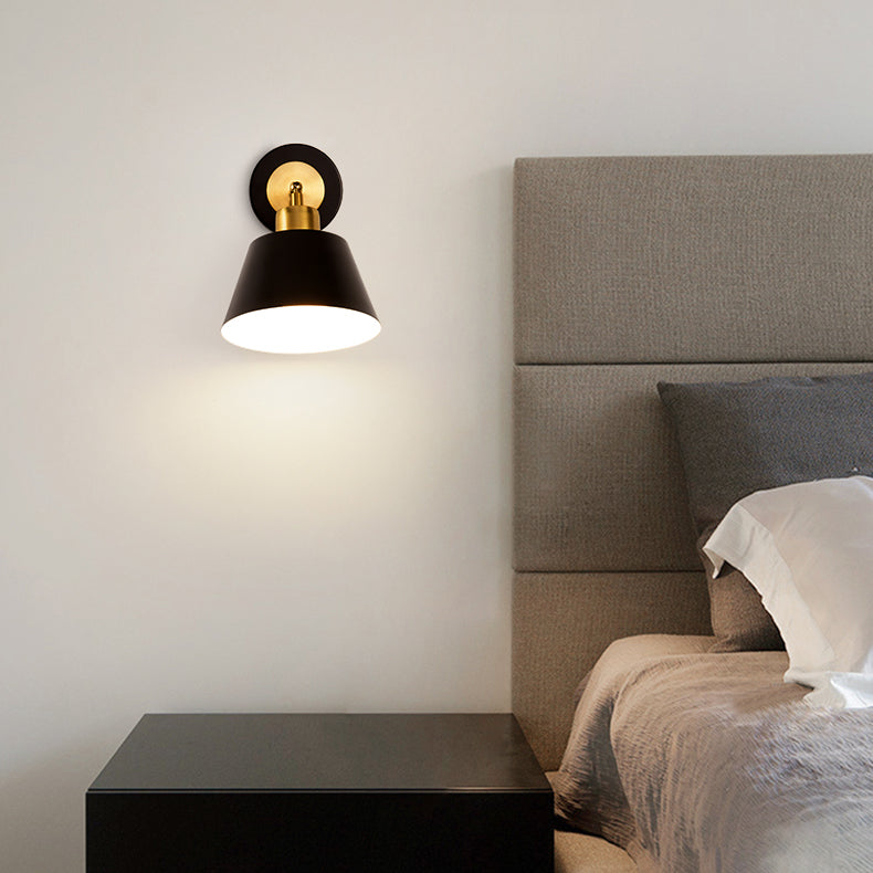 Modern Simple Iron Wall Light Bowl Shape Adjustable Wall Lamp for Living Room