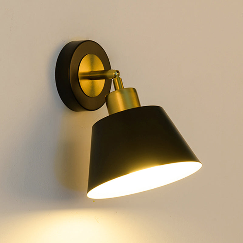 Modern Simple Iron Wall Light Bowl Shape Adjustable Wall Lamp for Living Room