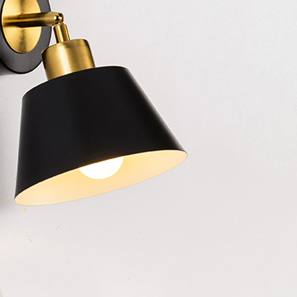 Modern Simple Iron Wall Light Bowl Shape Adjustable Wall Lamp for Living Room