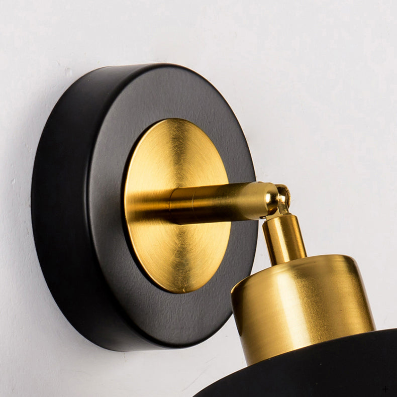 Modern Simple Iron Wall Light Bowl Shape Adjustable Wall Lamp for Living Room