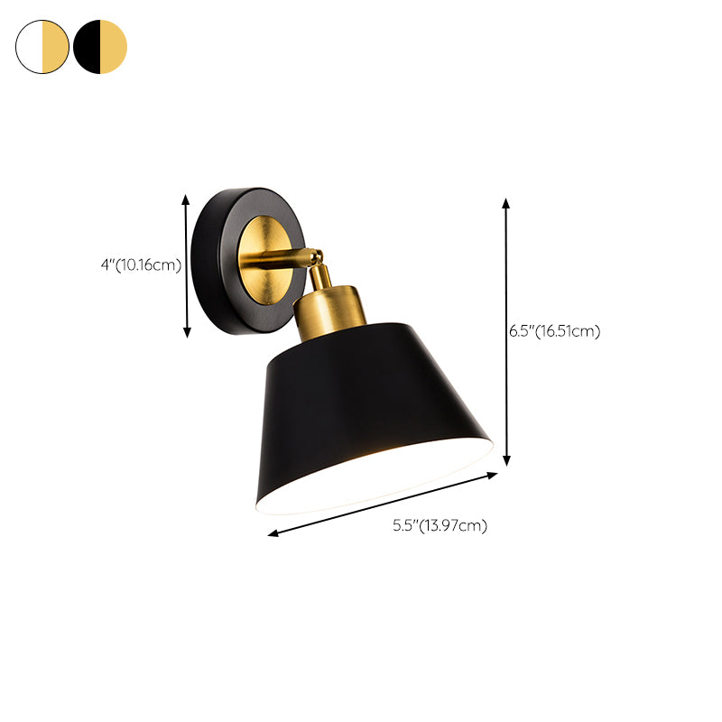 Modern Simple Iron Wall Light Bowl Shape Adjustable Wall Lamp for Living Room