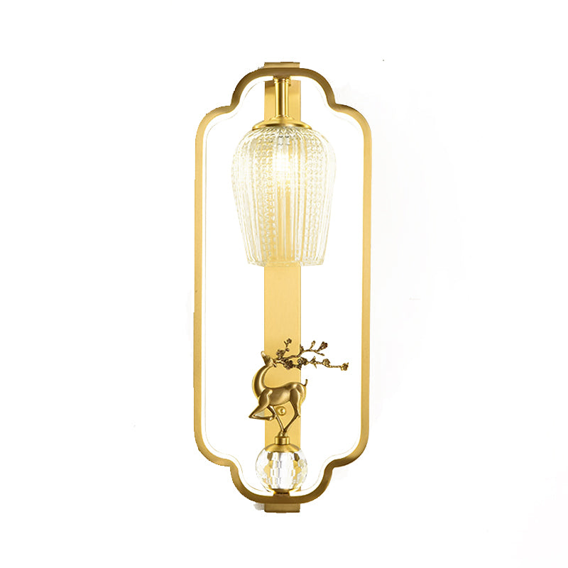 Light Luxury Wall Mount Light Copper Geometry Shape Wall Lamp for Bedroom