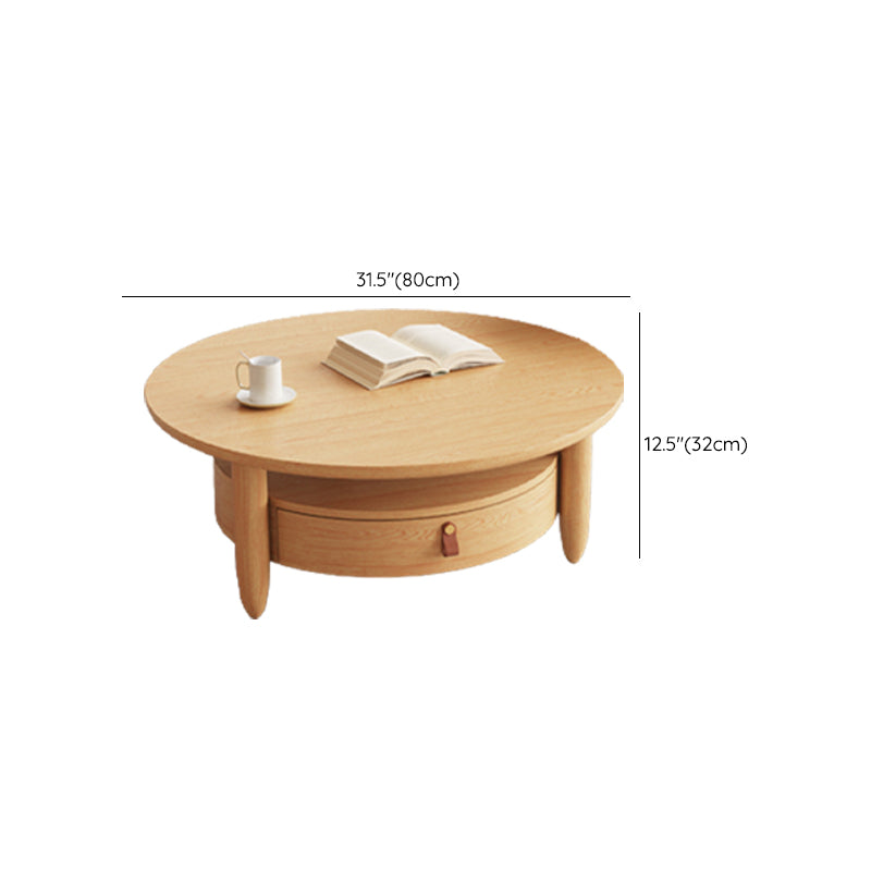 Contemporary Coffee Table Set Round Coffee Cocktail Table with Drawer