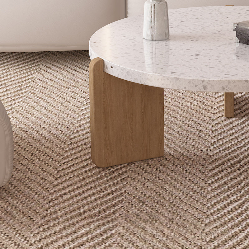 14"H Contemporary Coffee Table 3 Legs Round White Coffee Cocktail Table