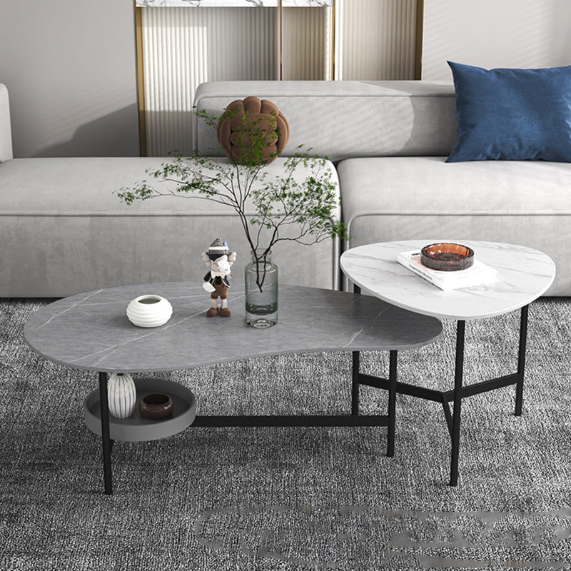 Modern Slate Bunching Tables Free-Form Coffee Table Set with 3 Legs