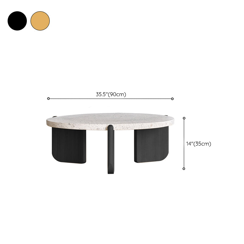 13"H Contemporary Coffee Table 3 Legs Round Coffee Cocktail Table