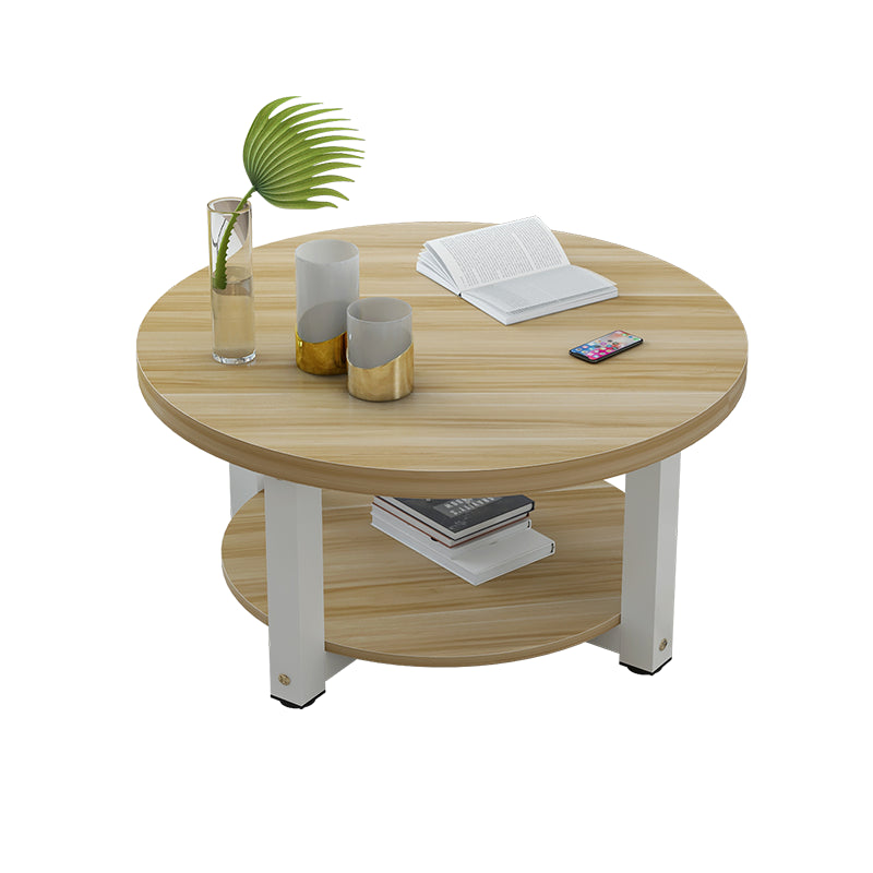 Wood Single Coffee Table No Distressing Coffee Table with Shelf
