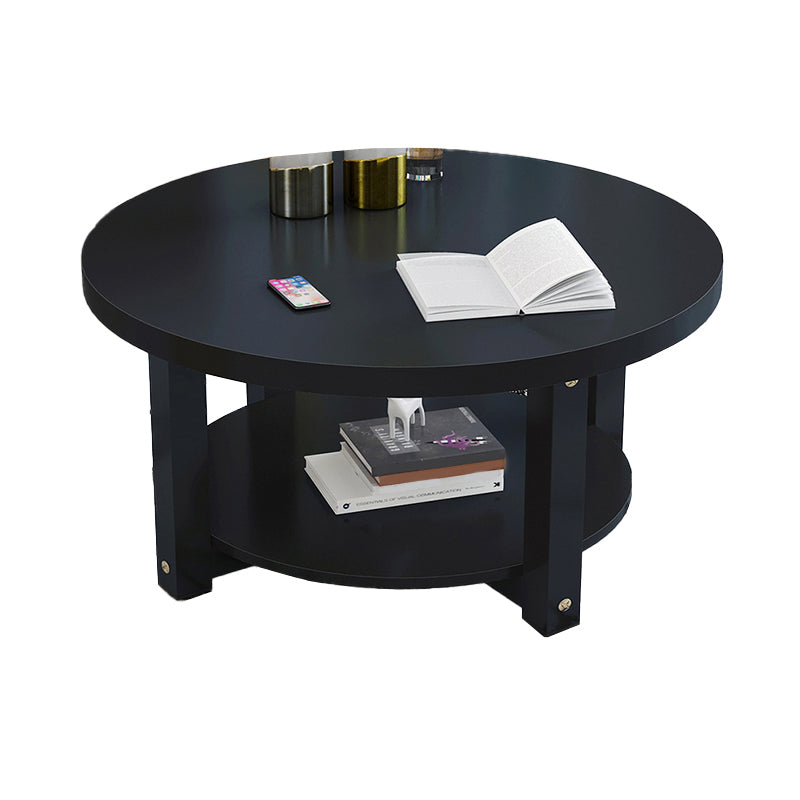 Wood Single Coffee Table No Distressing Coffee Table with Shelf