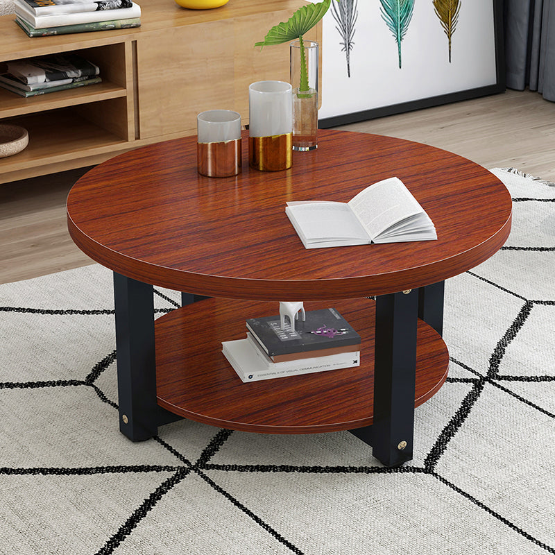 Wood Single Coffee Table No Distressing Coffee Table with Shelf