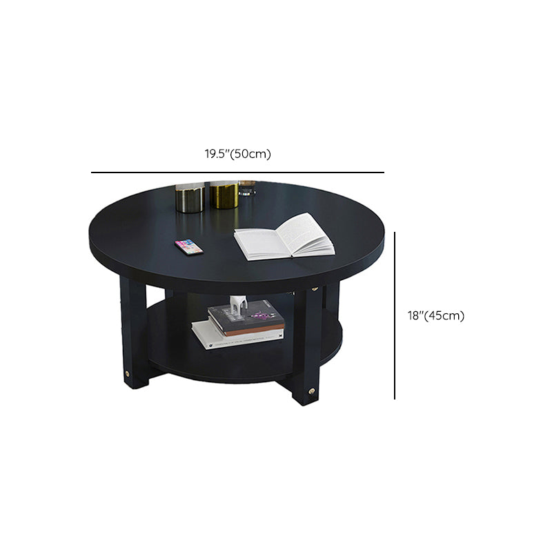 Wood Single Coffee Table No Distressing Coffee Table with Shelf