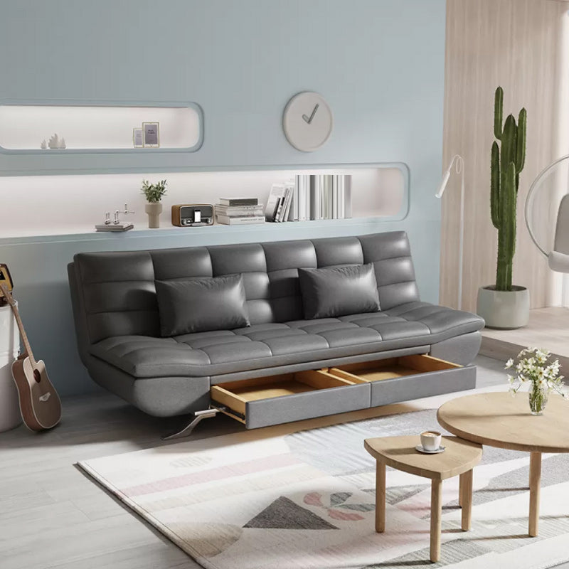 25" Wide Glam Sofa Bed Futon Cushion Back Sleeper Sofa with Storage