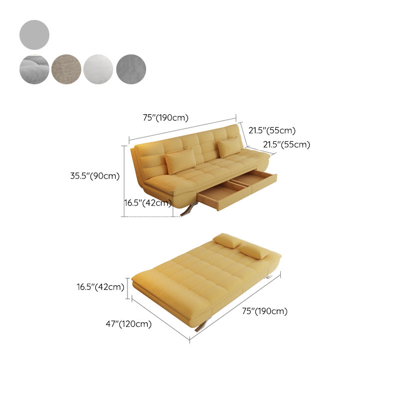 25" Wide Glam Sofa Bed Futon Cushion Back Sleeper Sofa with Storage