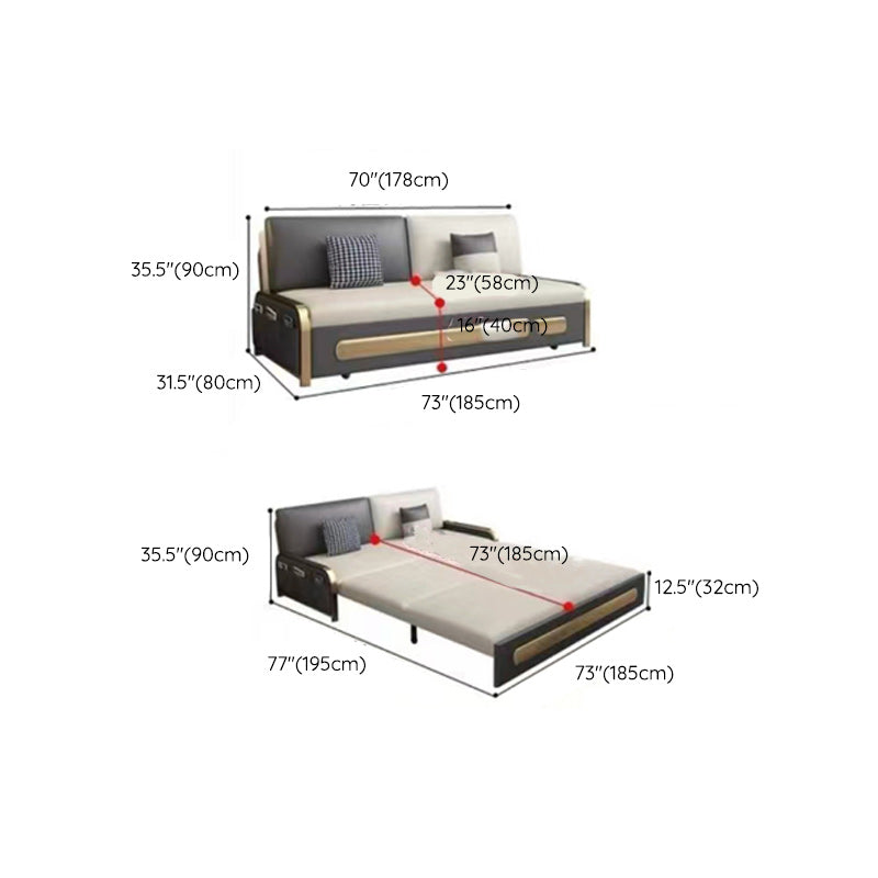 Pillow Back Sofa Futon Pillow Included Futon Sofa Bed with Storage