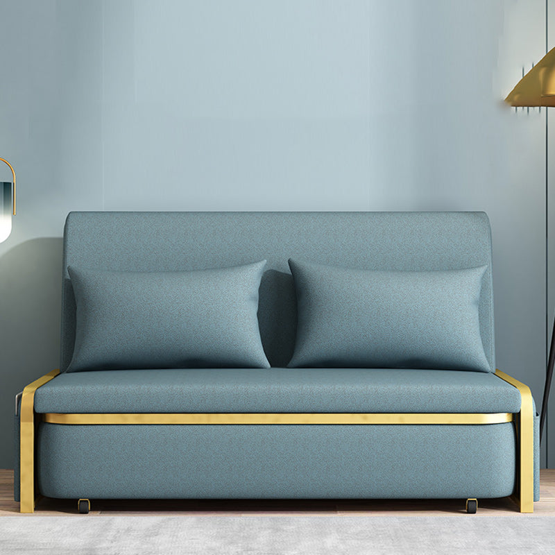 35" Wide Glam Futon Sofa Bed Folding Pillow Included Sleeper Sofa