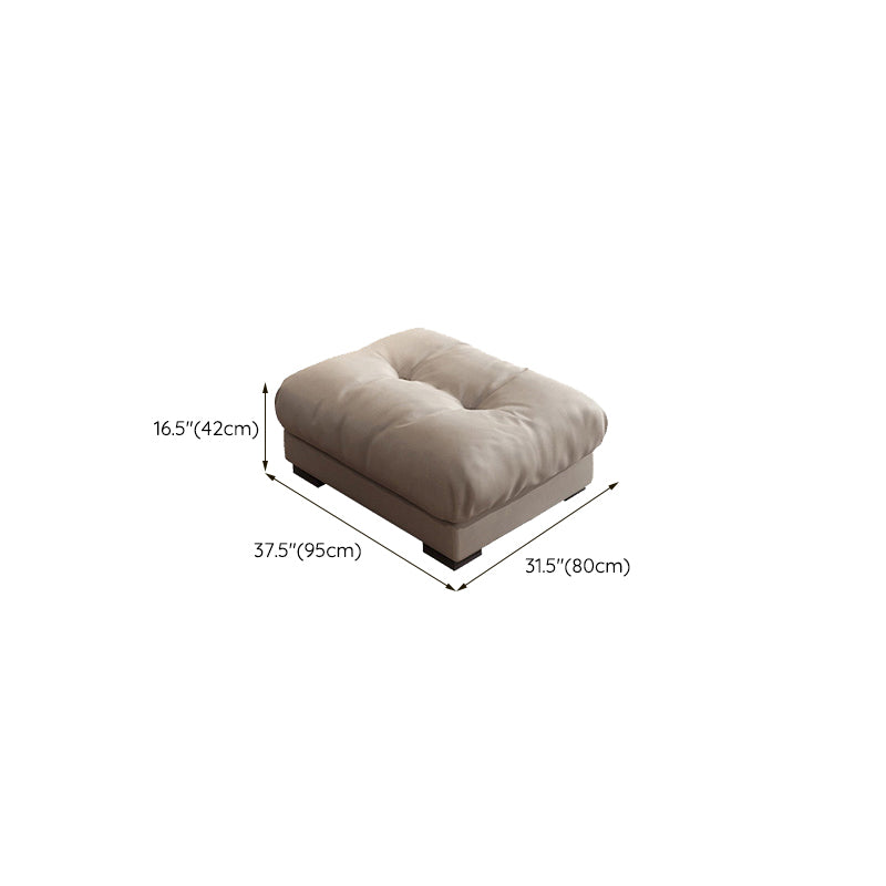 Modern White Cushions Armless Living Room Faux Leather Seating