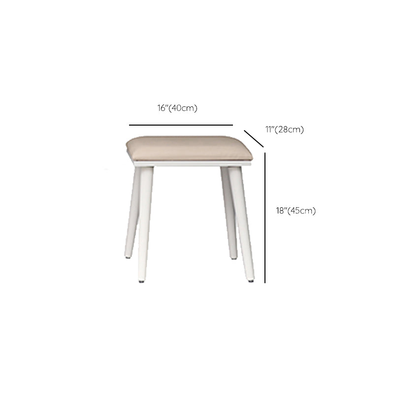White Solid Wood  Makeup Vanity Desk Table with Drawers for Bedroom