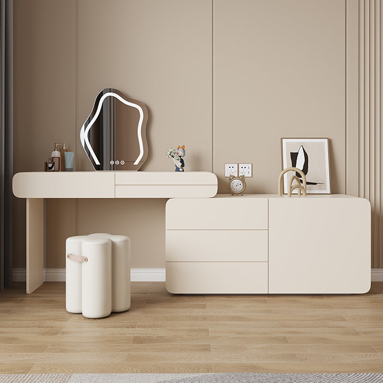 15.75" Wide Make-up Vanity White Makeup Vanity Desk Table with 6 Drawers