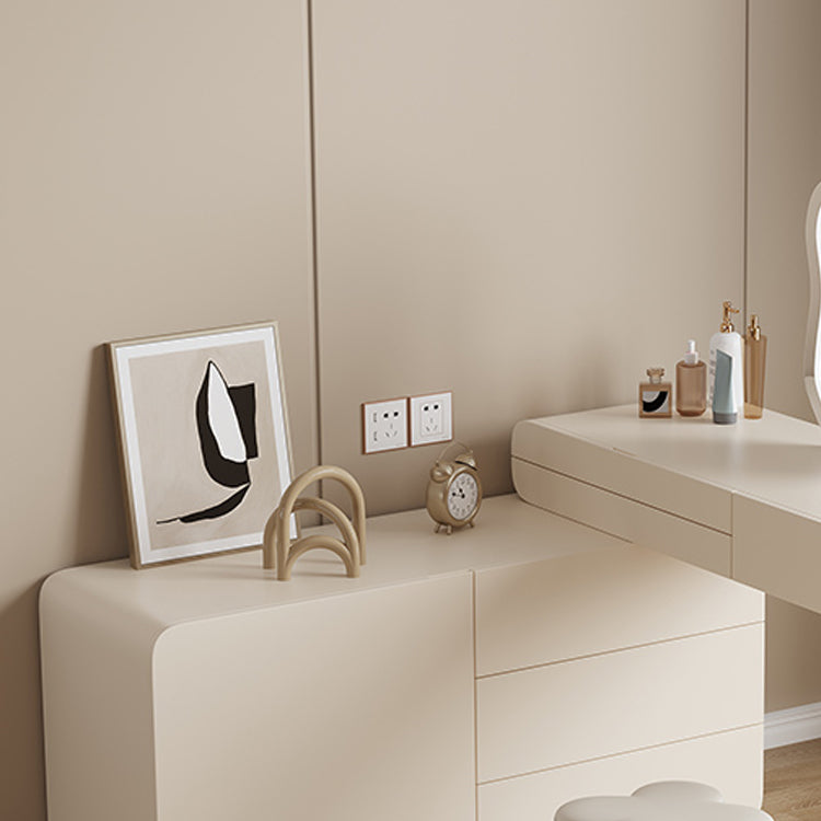 15.75" Wide Make-up Vanity White Makeup Vanity Desk Table with 6 Drawers