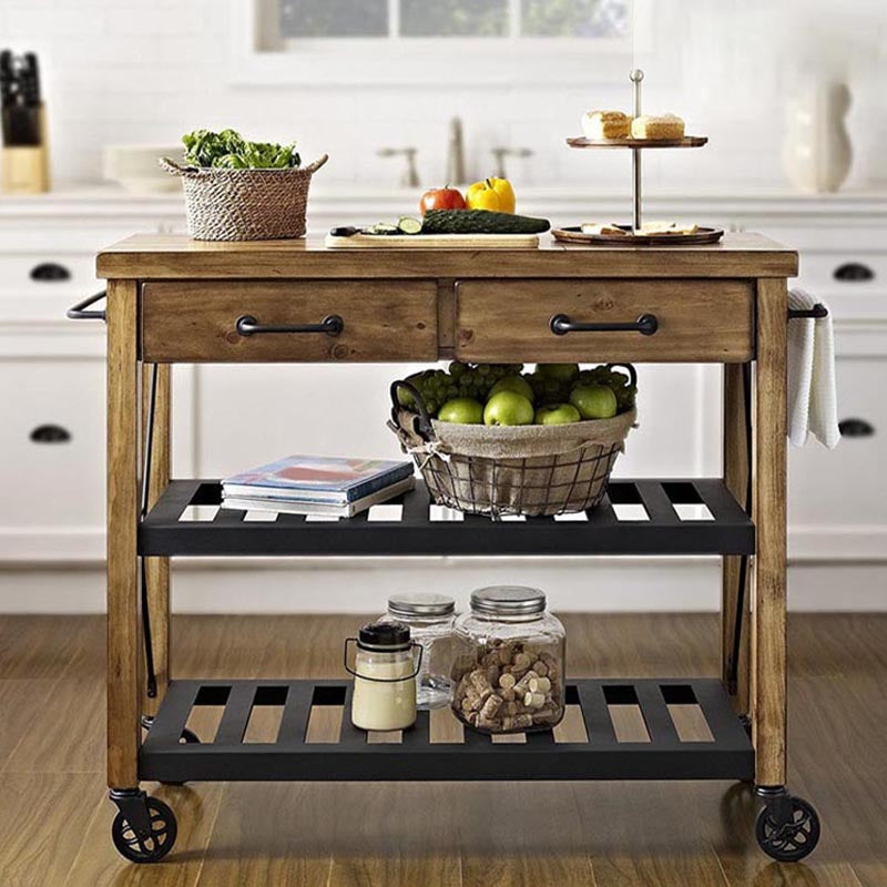 Rolling Kitchen Trolley with Drawer Home Dining Kitchen Trolley