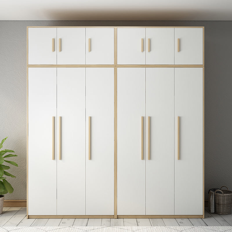 Hinged Wardrobe Cabinet with Garment Rod Contemporary Wardrobe Closet