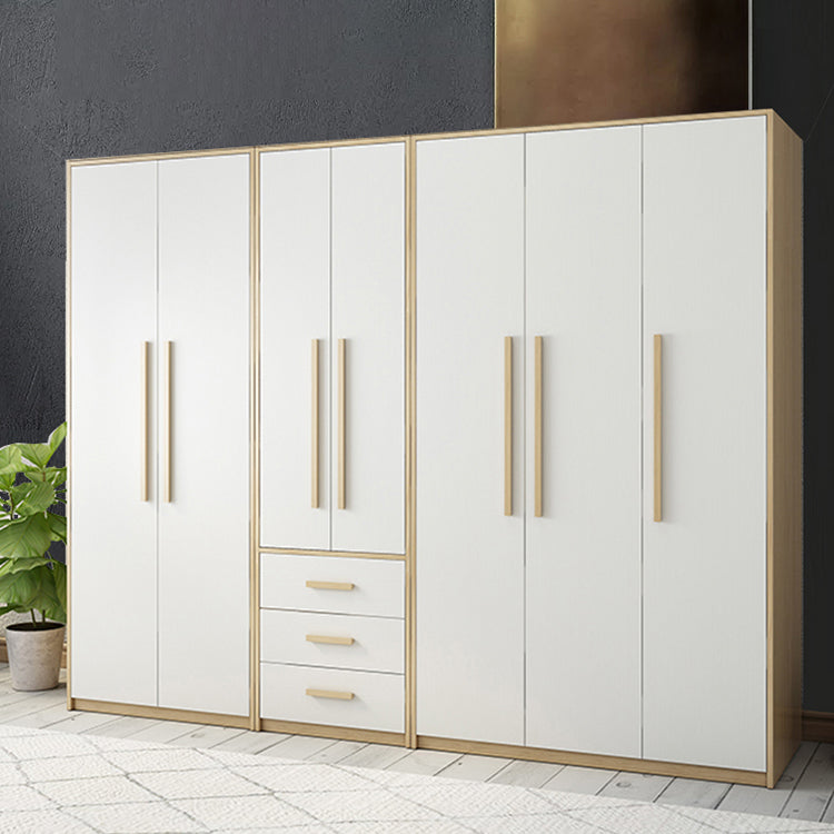 Hinged Wardrobe Cabinet with Garment Rod Contemporary Wardrobe Closet