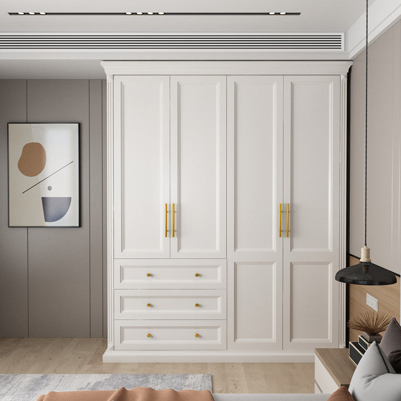 Solid Wood Wardrobe Armoire with Shelves French Country Wardrobe Cabinet