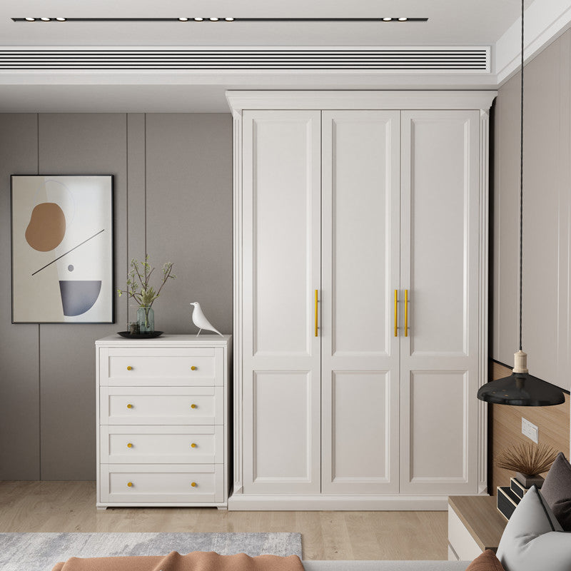 Solid Wood Wardrobe Armoire with Shelves French Country Wardrobe Cabinet